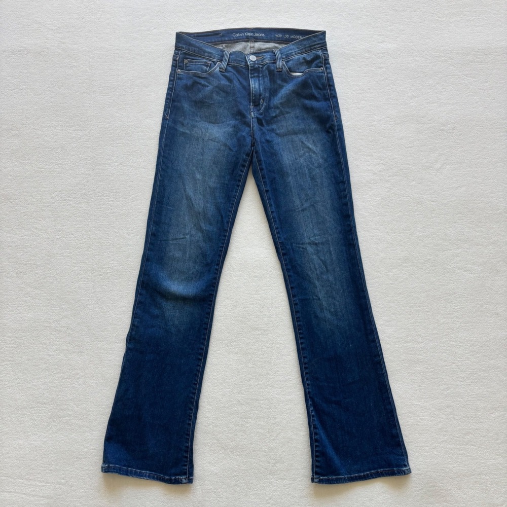 Calvin Klein Jeans Modern Boot Women Size 29 Dark Wash Excellent Denim Pants